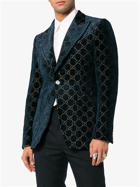 gucci velvet blazer mens|gucci housecoat for men.